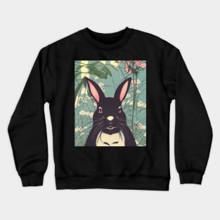 With My New Zealand Rabbit Girl in Floral Jungle Crewneck Sweatshirt